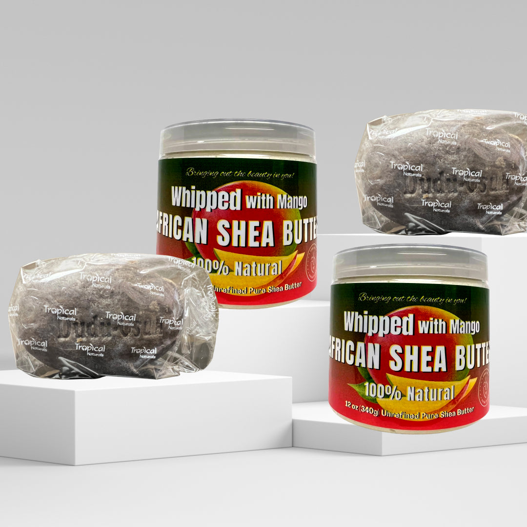Summer Combo Pack Promotion- Dudu-Osun Black Soap x 2, & Whipped Shea Butter (12oz x 2)