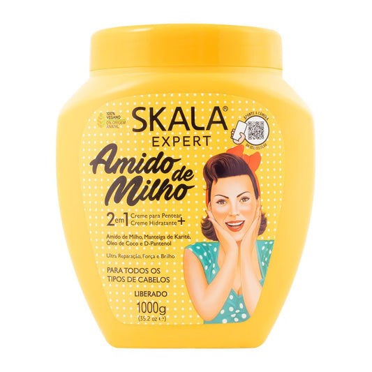 SKALA - Linha Expert - Creme de Tratamento 2 em 1 Amido de Milho 1 Kg - (Expert Collection - Corn Starch 2 in 1 Treatment Cream