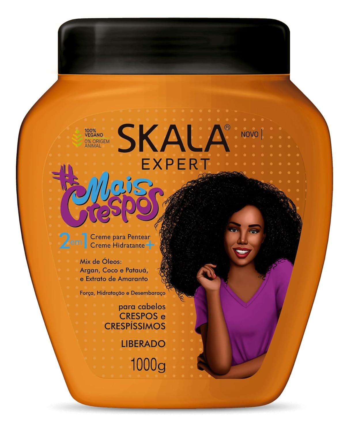 Skala - Expert - Creme de Tratamento 2 em 1 Mais Crespos 1 Kg - (More Curls 2 in 1 Treatment Cream