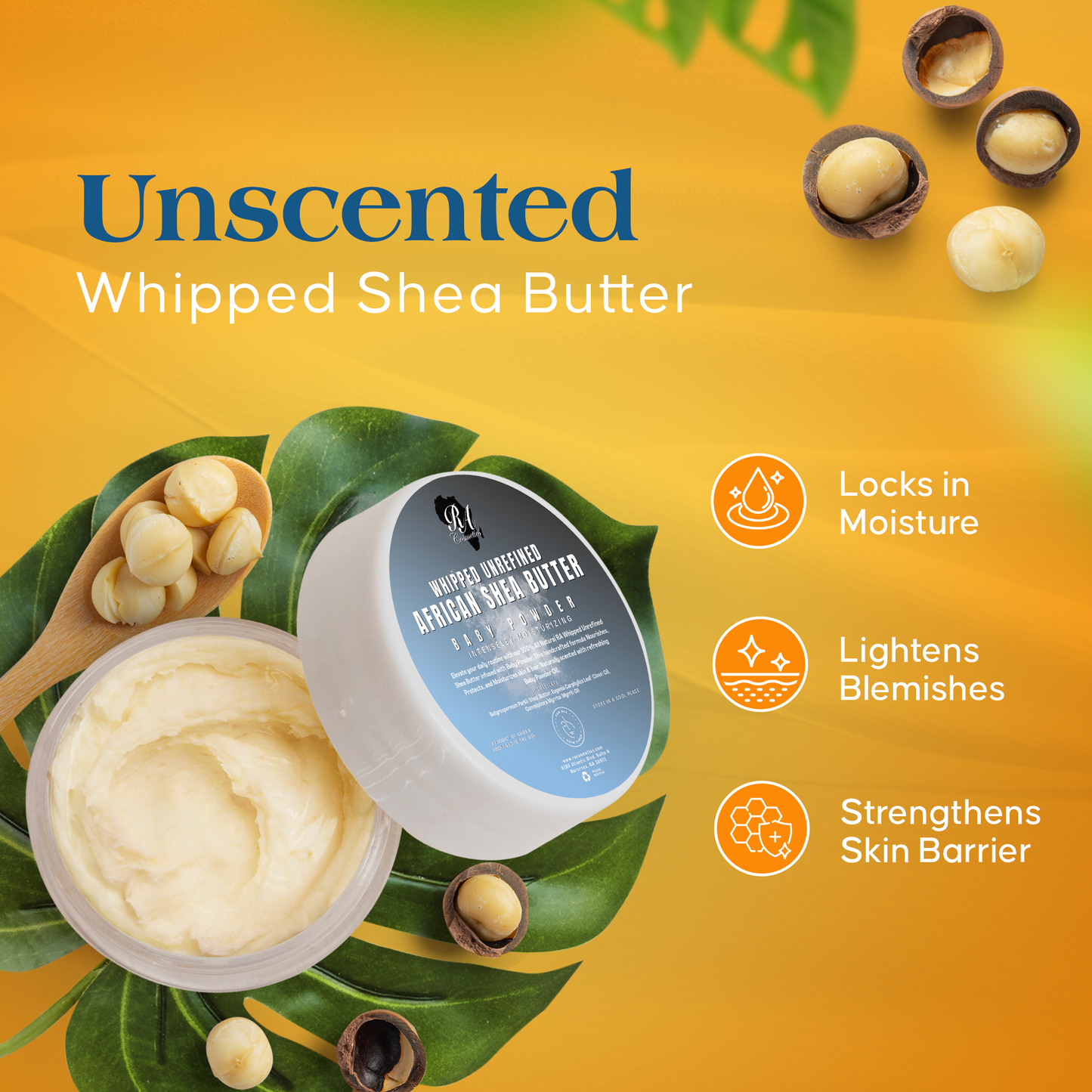 WHIPPED SHEA BUTTER - BABY POWDER