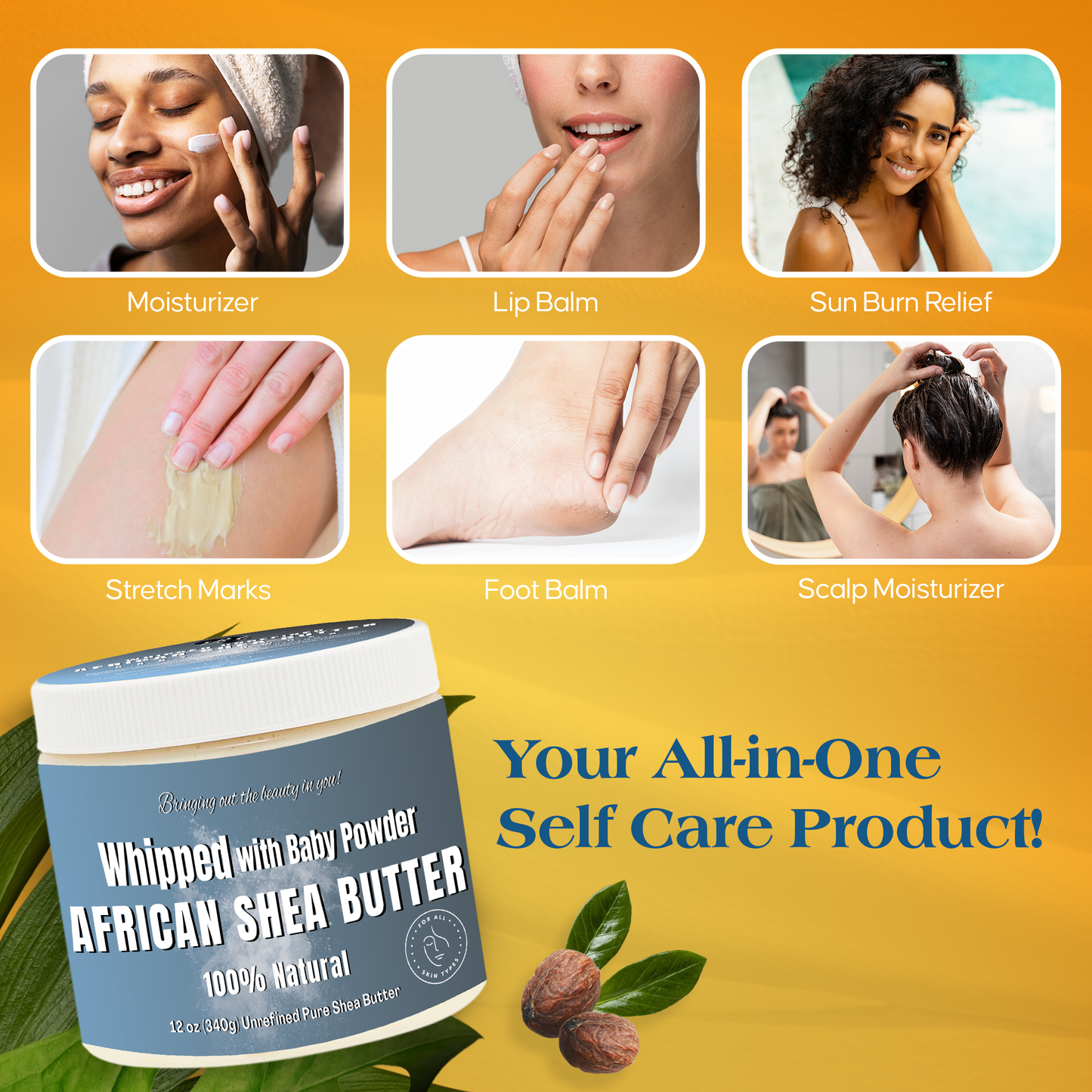 WHIPPED SHEA BUTTER - BABY POWDER