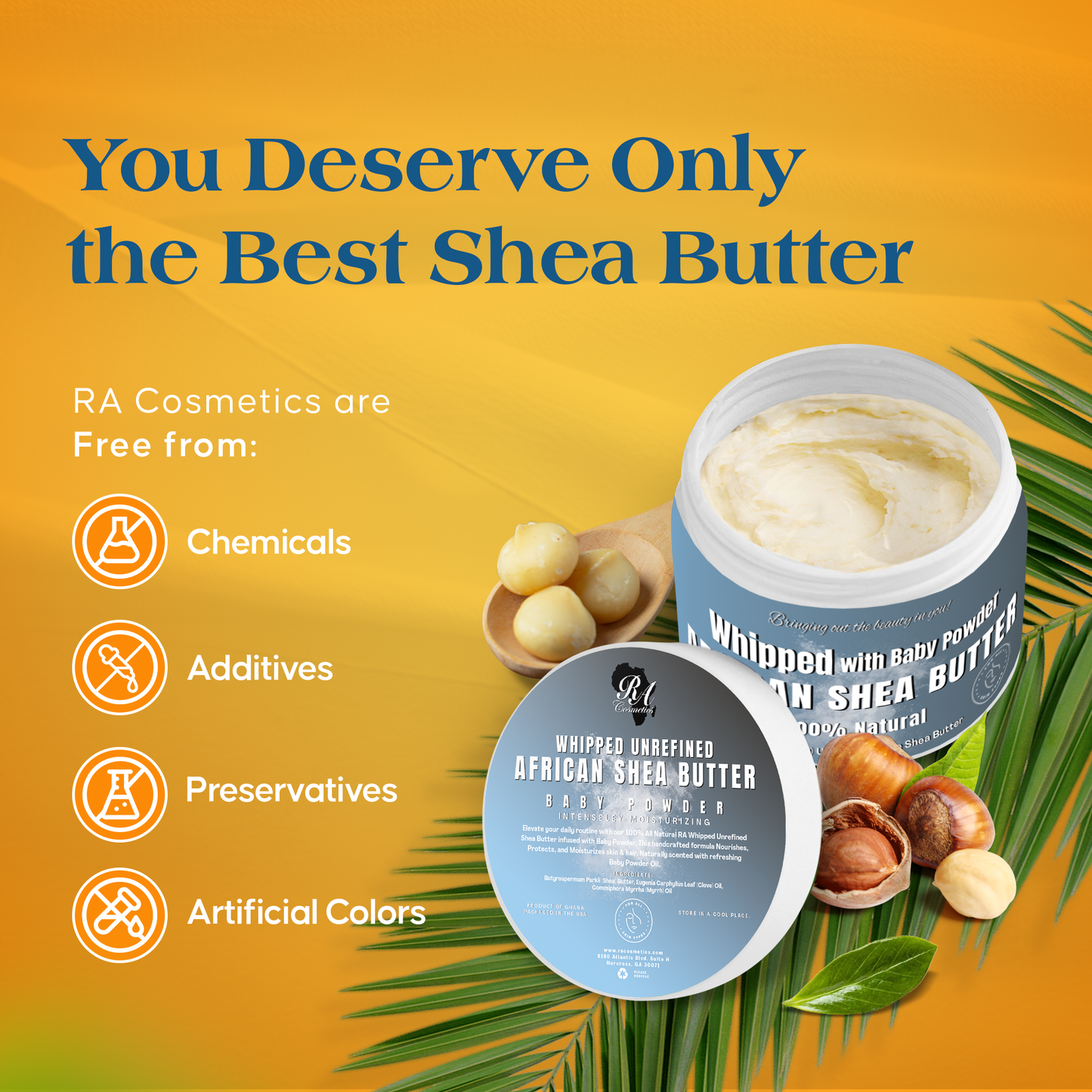 WHIPPED SHEA BUTTER - BABY POWDER