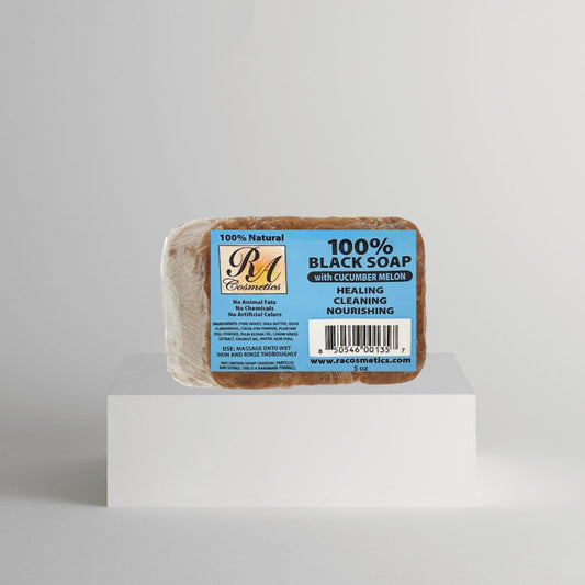 100% BLACK SOAP BAR - CUCUMBER MELON