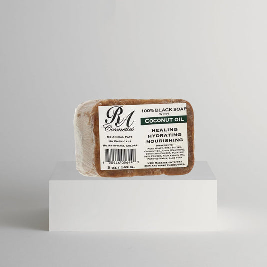100% BLACK SOAP BAR - COCONUT OIL