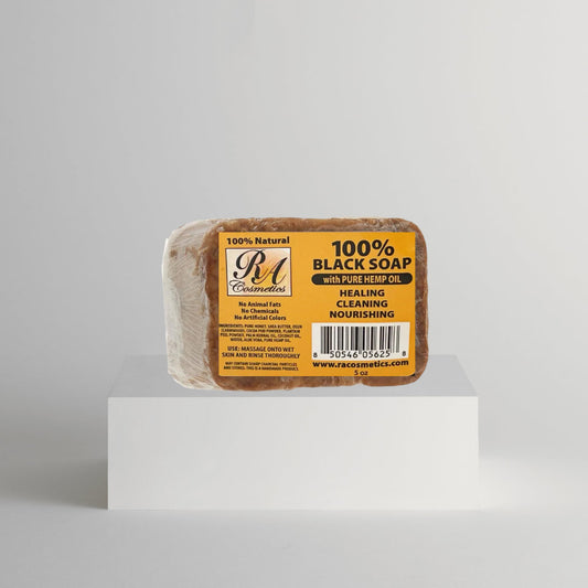 100% BLACK SOAP BAR - HEMP OIL