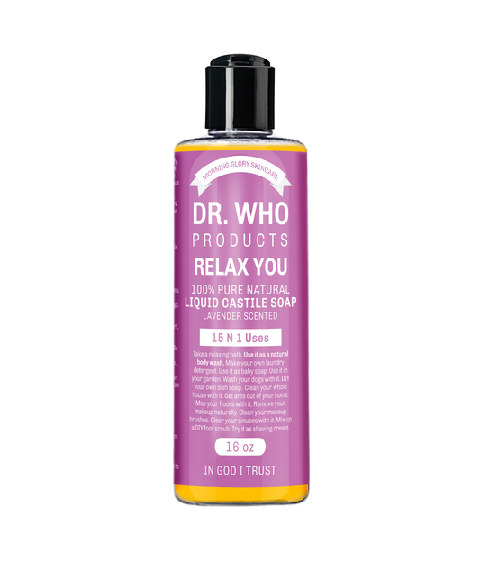 Morning Glory's Dr. Who LIQUID CASTILE SOAP LAVENDER
