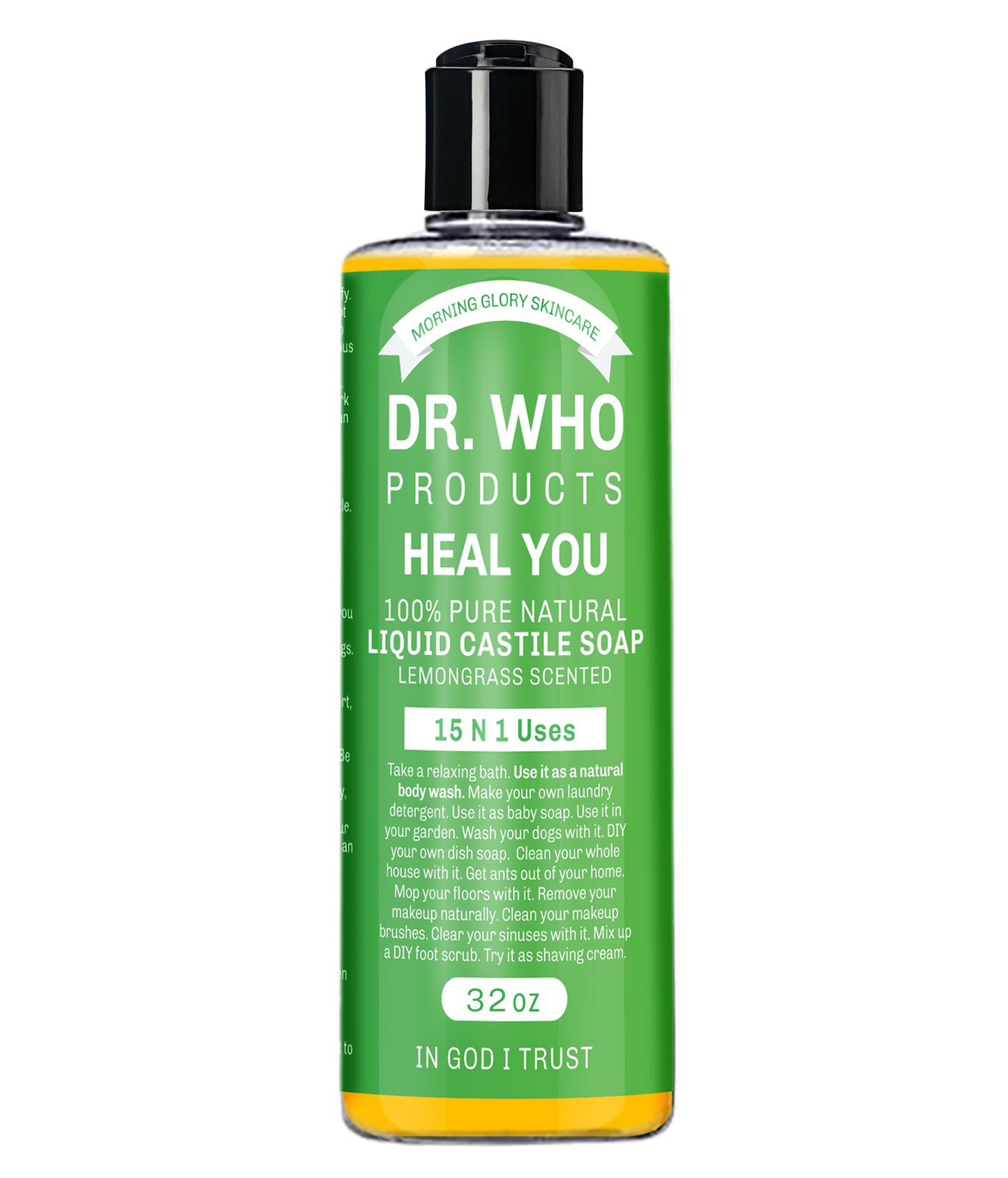 Morning Glory's Dr. Who LIQUID CASTILE SOAP LEMONGRASS