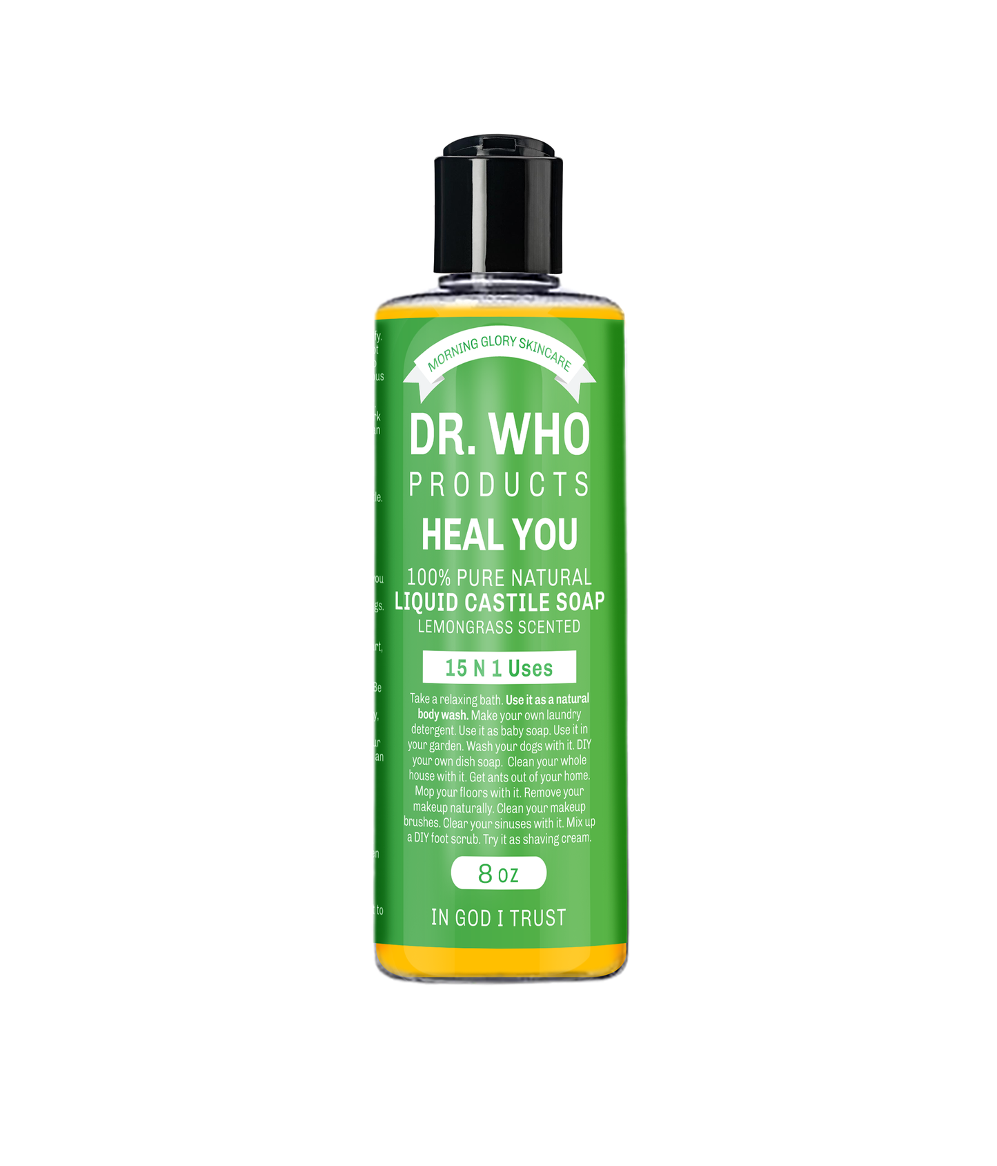 Morning Glory's Dr. Who LIQUID CASTILE SOAP LEMONGRASS