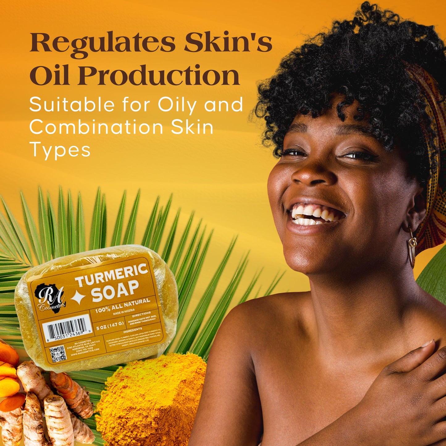 100% Turmeric Natural Soap Bar