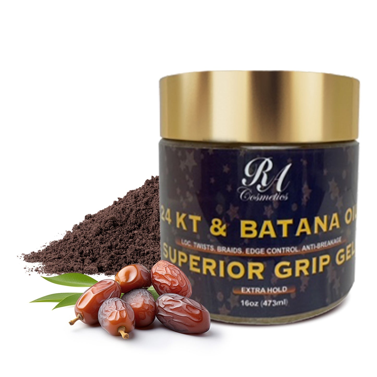 24KT & Batana Oil Superior Grip Gel - Locs, Twist, Braids, Edge Control, Anti-Breakage