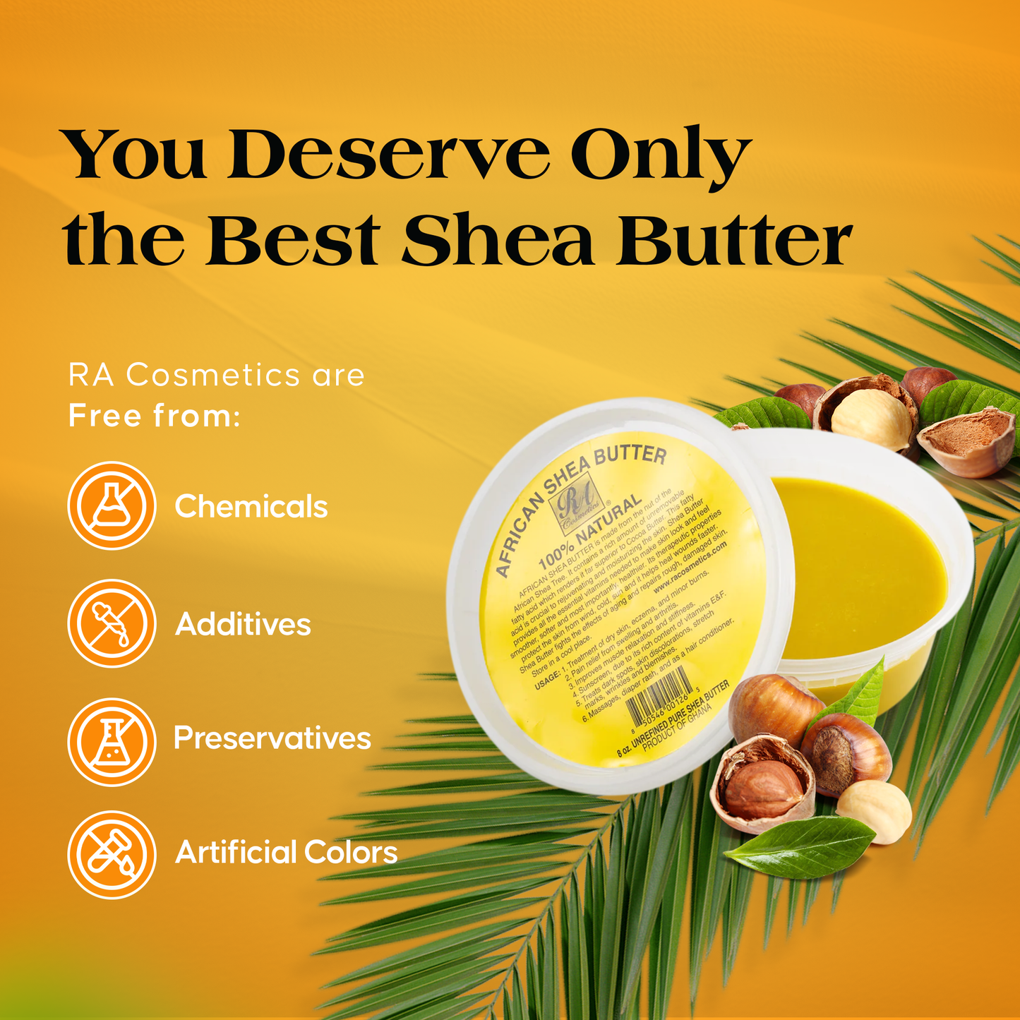 PURE UNREFINED SHEA BUTTER - YELLOW