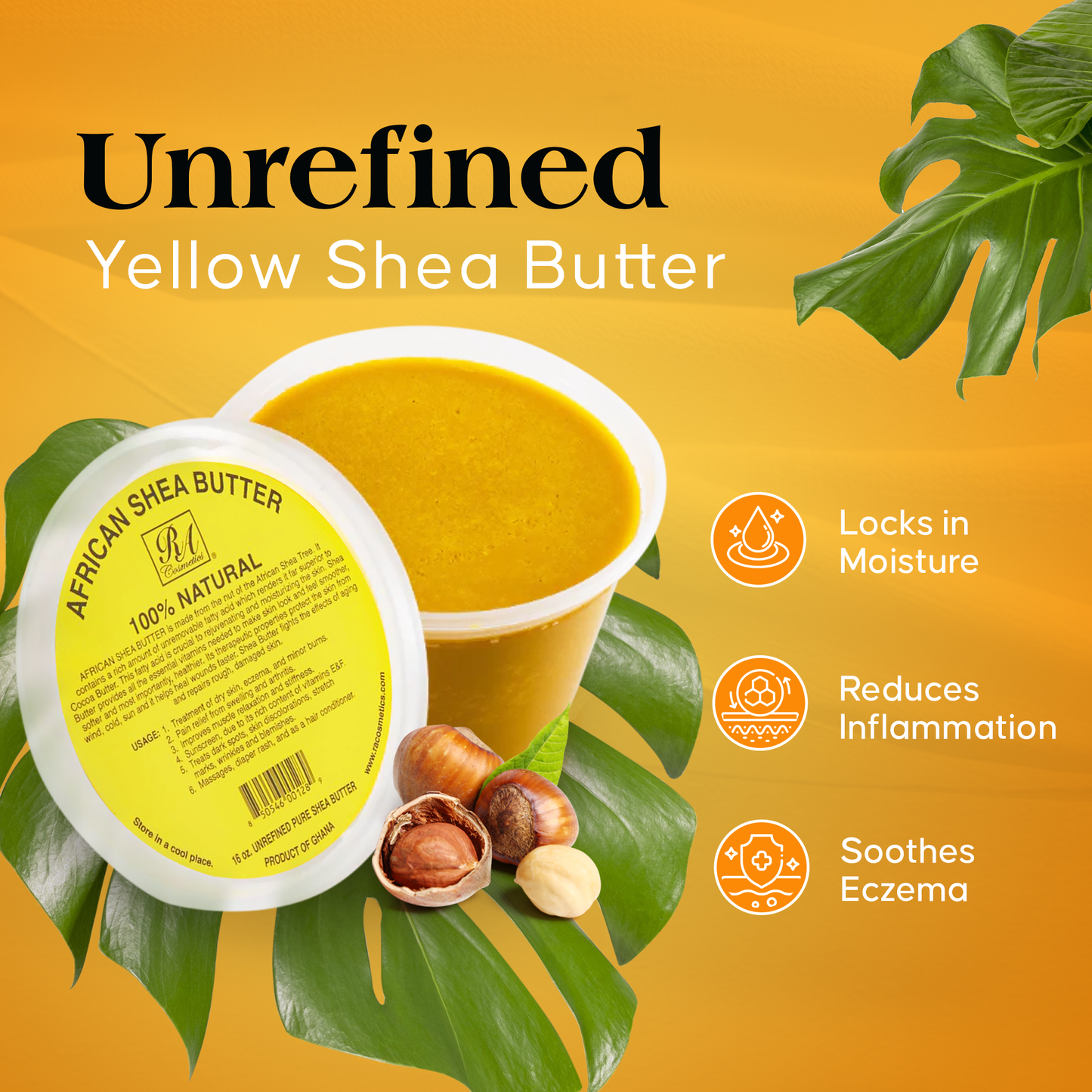 PURE UNREFINED SHEA BUTTER - YELLOW