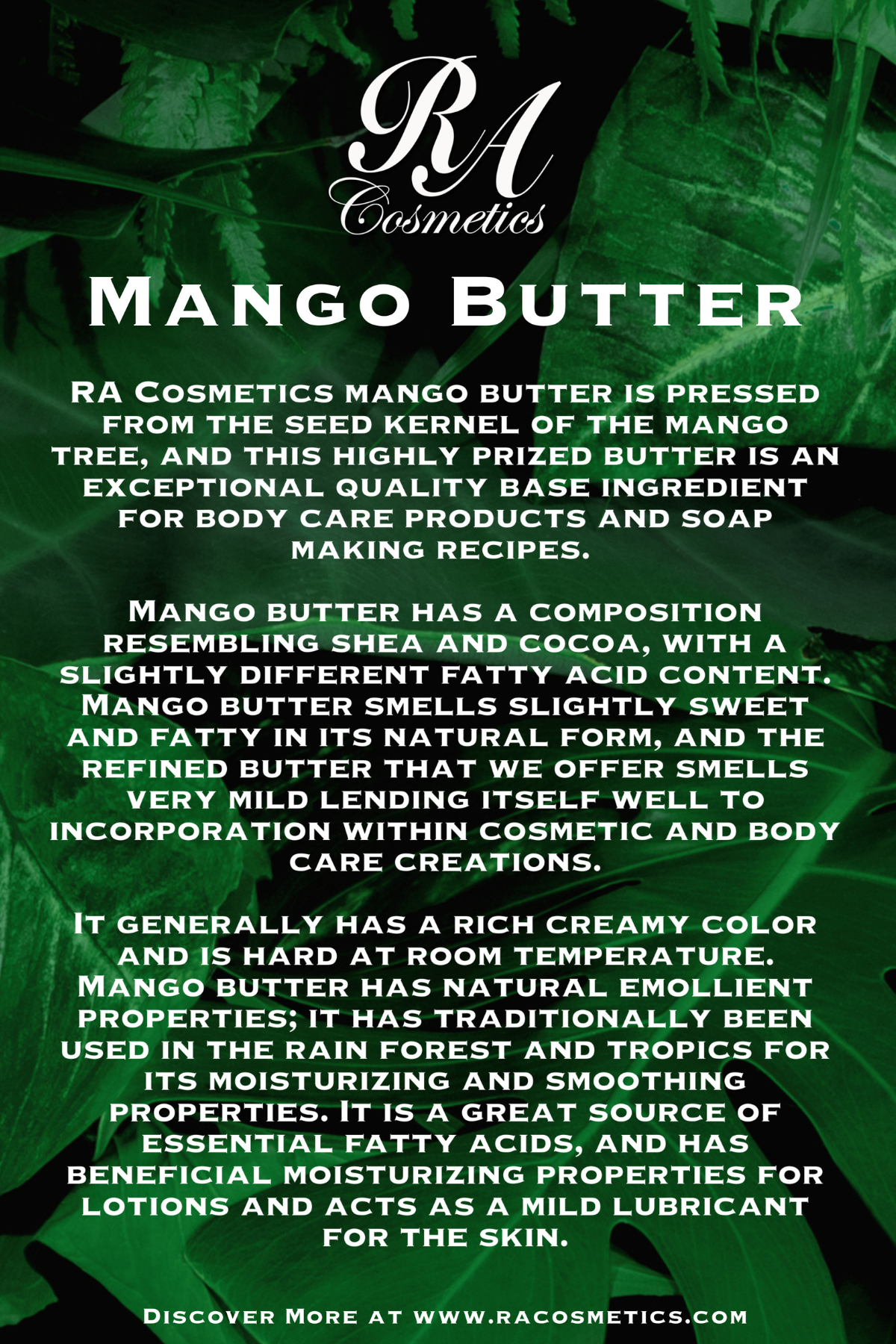 RAW MANGO BUTTER - UNSCENTED (BULK)