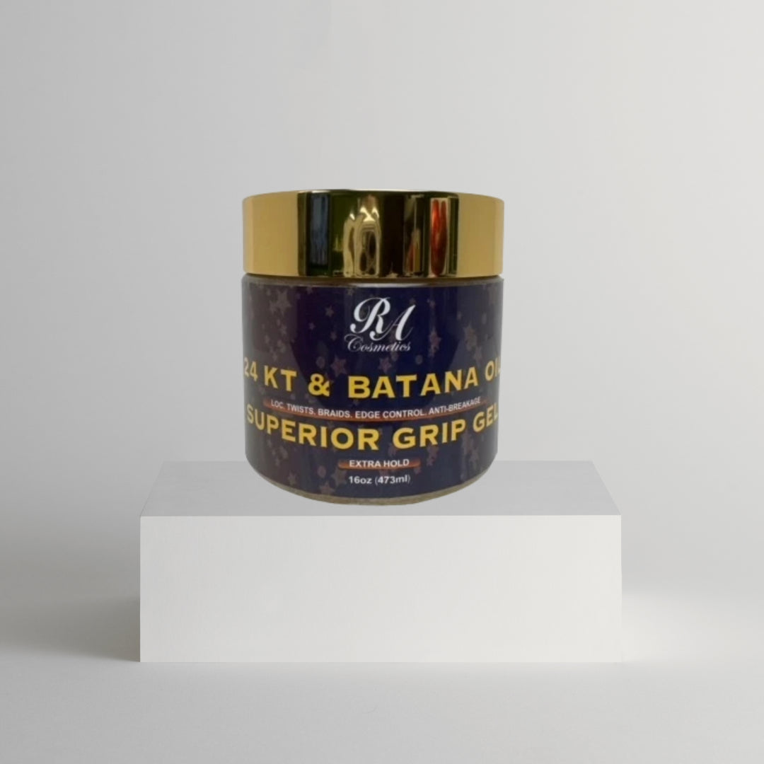 24KT & Batana Oil Superior Grip Gel - Locs, Twist, Braids, Edge Control, Anti-Breakage