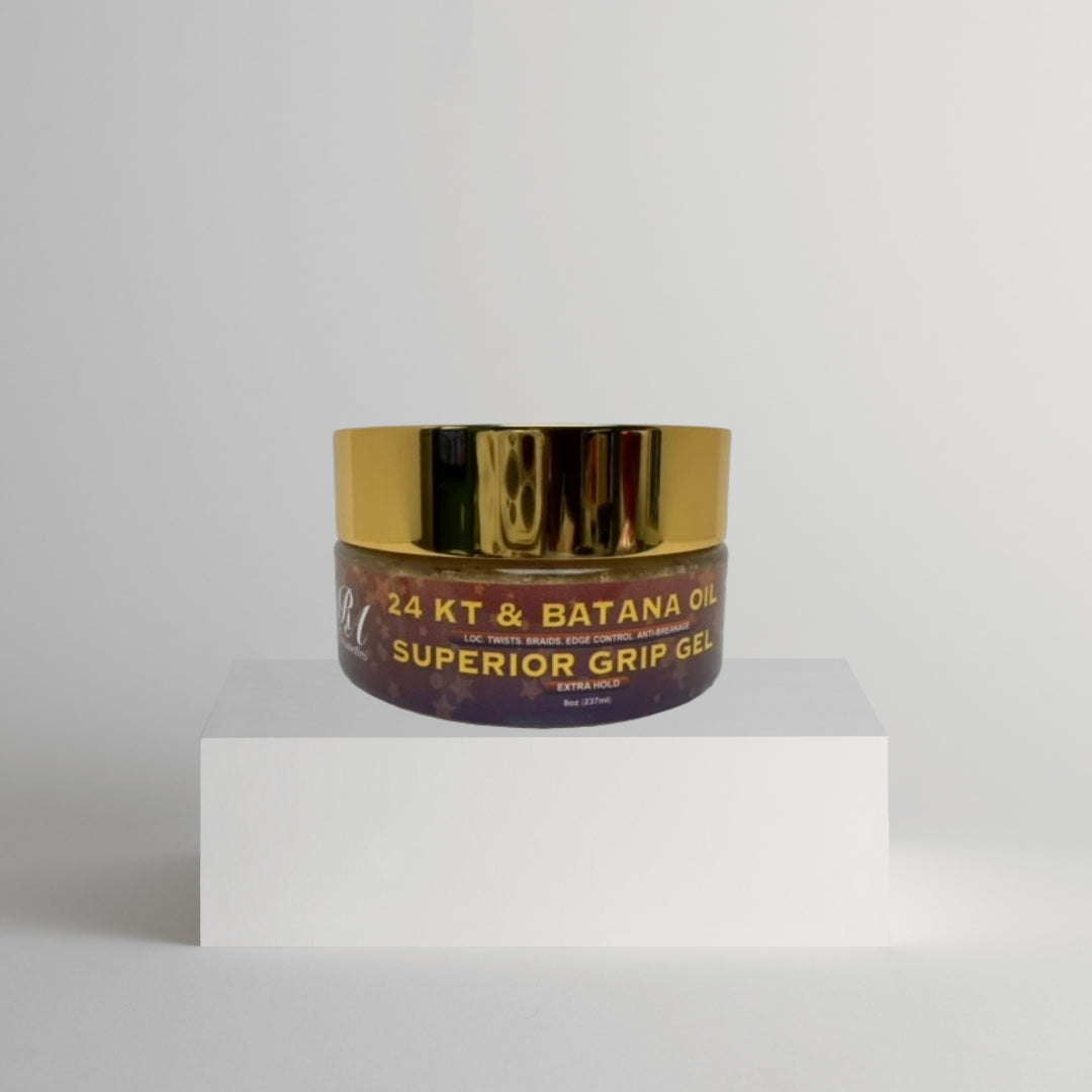 24KT & Batana Oil Superior Grip Gel - Locs, Twist, Braids, Edge Control, Anti-Breakage