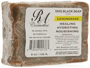 100% BLACK SOAP BAR - LEMONGRASS